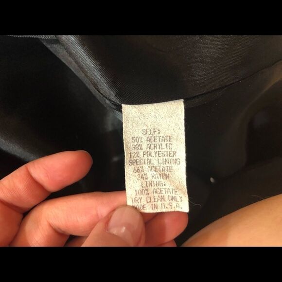 Nanette Lepore Vintage 2 Pc Shift Dress Suit Acetate/Acrylic Burgundy Sz 4 - Picture 14 of 14